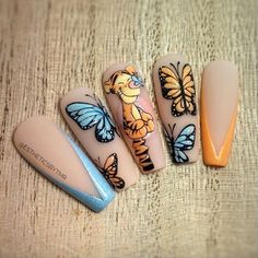 Funny Nails, Unghie Nail Art, Nail Drawing, Edgy Nails, Design Nails