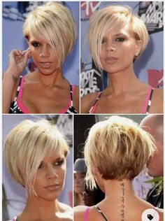 Victoria Beckham Short Hair, Beckham Hair, Kort Bob, Κούρεμα Bob, Stylish Short Hair, Short Blonde Haircuts, Hair Diy, Chin Length Hair