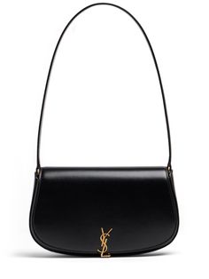 Find SAINT LAURENT Mini Voltaire Leather Shoulder Bag on Editorialist. Height: 11cm Width: 21cm Depth: 4.5cm. Strap drop: 24cm. Fixed leather strap. Front flap with internal magnetic closure. Logo details. Gold-colored metal hardware. One internal pocket Ysl Voltaire Bag, Bag Ysl, The Saint, Mini Shoulder Bag, Types Of Bag, Black Bag, Metal Hardware, Green Bag, Leather Mini