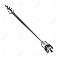 an arrow drawn in black and white on a white background stock photo - 957982