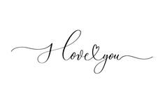 the word i love you written in cursive writing