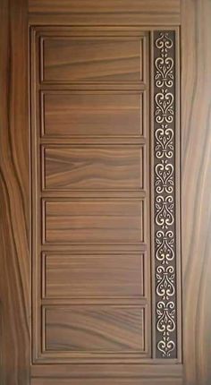 a wooden door with intricate carvings on it