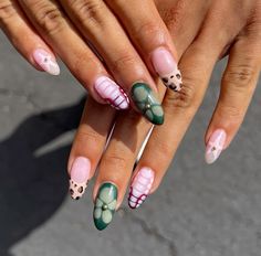 #nails #art #summer #y2k #nailart #design #explore #explorepage Realistic Nails, Nails Art Summer, Mismatched Nails, Concert Nails, Nails Y2k, Wow Nails, Nails Now, Y2k Nails