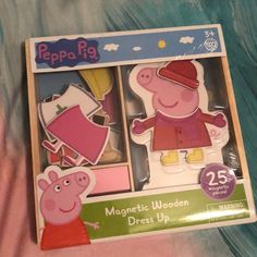 peppa pig magnetic wooden dress up magnets in the shape of peppa pig