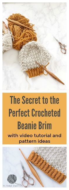 the secret to the perfect crocheted beanie brim with beautiful detail and pattern ideas