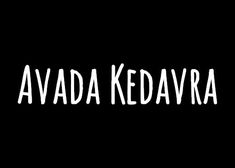 the words avada ke davra written in white ink on a black background