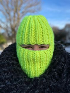 A cozy Toque to keep you warm. This it a single rib toque design that folds down to cover your face from the cold winter weather.  Adult size 100% Acrylic - $50 100% Wool - $110 80% Acrylic / 20% Wool - $60 Colour options are in the pictures. Please note the colour names that go with certain yarn types. There is no space for me to add it to the options.  All knits are custom order only Please message me prior to ordering to discuss colour, materials, size and design if you would like. Winter Windproof Beanie One Size, Winter Windproof Beanie One Size Fits Most, Windproof Beanie For Winter, One Size Fits Most, Winter Sports Knitted Beanie, Green Winter Hat For Cold Weather, Casual Full Face Windproof Hat, One Size Beanie For Winter, Windproof Beanie For Cold Weather, Windproof Beanie For Cold Weather, One Size Fits Most