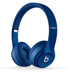 the beats on ear headphones are blue