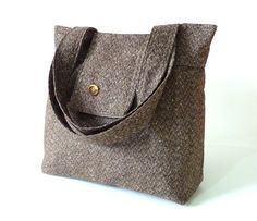 Adorable shoulder bag / diaper bag. Too bad wool makes my skin itchy. #http://www.etsy.com/shop/ikabags Wool Bags, Lombok, Rainy Day, Travel Bag, Travel Bags, Herringbone