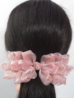 Bow Clip, Flower Decor, Mesh Material, Flower Girls, Trendy Fashion Women, Jewelry Gift Box, Rose Flower