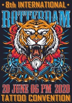 an event poster for the 30th international rotterman tattoo convention