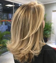 Medium Flicked Hairstyle Hair Color Ideas For Blondes Wanting To Go Dark, Timeless Medium Length Haircut, Bob Haircut With Flipped Ends, Hair Cuts For Thinning Hair Medium, Shoulder Length Hair For Women Over 50, 50 Year Old Hairstyles Medium, Middle Hair, Medium Blonde Hair, Modern Haircuts