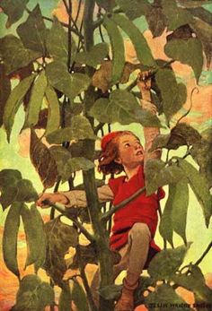 Jack and the beanstalk Fairy Dust Teaching, Jessie Willcox Smith, American Illustration, Jack And The Beanstalk, Fairytale Illustration, Childrens Stories, Childrens Art