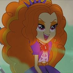 an animated image of a princess with long hair and big eyes, wearing a tiara