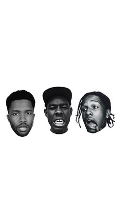 three black men with different facial expressions on their faces