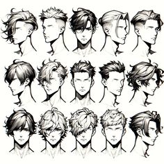 a bunch of different hairs styles for men