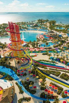 an aerial view of the water park at universal studios'theme park in florida, usa