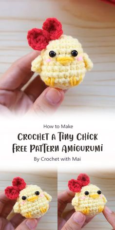 crochet tiny chick free pattern amigurmi by crochet with mai