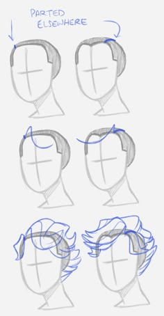 how to draw the head for an anime character's face in 4 easy steps