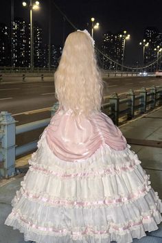 Apricot/Pink Multi-layer Ruffle Hanayome Bowknot Sweet Princess Gorge – LolitaInside Pink Big Dress, Pink Outfits Cute, Girly Princess Aesthetic, Light Pink Princess Dress, Big Poofy Dresses, Princess Core Dress, Big Princess Dress, Pink Coquette Dress, Cute Princess Dresses