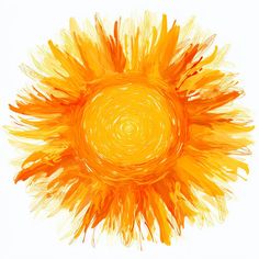 Top-Quality Sun Png Clipart: Impressionistic Art Style, Vector, 4K Sun Images, Sun Png, Impressionistic Art, Sun Painting, Event Banner, Melting Crayons, Sun Art, Visual Aids, Yellow Art