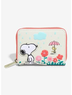 Loungefly Peanuts Snoopy and Woodstock Rain or Shine Zip Wallet — BoxLunch Exclusive | BoxLunch Mimi And Poppy Gifts, Peanuts Gifts Snoopy, Coach X Peanuts Snoopy, Noisy Gifts, Cute Girly Stuff, Snoopy Merch, Snoopy Accessories, Snoopy Wallet, Small Handmade Gifts