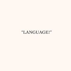 the words language are written in black and white