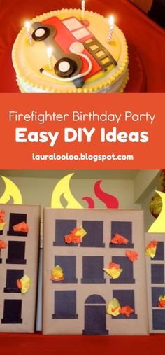 a firetruck birthday party with easy diy ideas