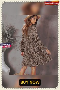 Bestdealfriday Leopard Print V Neck Long Sleeves Mini Dress P1482375 Casual Fall Mini Dress, Mid-length, Casual Mid-length Mini Dress For Fall, Casual Leopard Print Mini Dress, Leopard Print Long Sleeve Midi Dress For Fall, Fall Leopard Print Long Sleeve Midi Dress, Leopard Print Long Sleeve Midi Dress, Fall Long Sleeve Leopard Print Midi Dress, Fall Leopard Print Knee-length Midi Dress, Long Sleeve Leopard Print Midi Dress For Spring