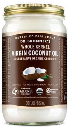 Organic Whole Kernel Virgin Coconut Oil | Dr. Bronner's Lotion For Oily Skin, Health Diet Plan, Cooking With Coconut Oil, Organic Virgin Coconut Oil, Healthy Advice, Baking Soda Shampoo, Moisturizer For Oily Skin, Virgin Coconut Oil, Nutrition Plans