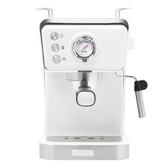 an espresso machine on a white background