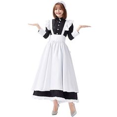 Hemline / Train:Maxi; Sleeve Length:Long Sleeve; Look After Me:Washable; Gender:Men's,Women's; What's in the box:Apron,Dress; Types:Dress; Style:Maid Uniforms,Ōji Lolita (Boystyle),Shiro Kuro Lolita; Elasticity:Inelastic; Material:Polyster; Age Group:Adults'; Characters:Lolita; Pattern:Solid Colored; Sleeve Type:Bishop Sleeve; Listing Date:03/22/2022; Production mode:Self-produce; Clothing Length:; Bust:; Waist: Maid Dress Uniform, Oktoberfest Costume, Fancy Dresses Party, Farm Clothes, Blue Ball Gowns, Maid Uniform, Uniform Dress, Dress Halloween Costume, Maid Dress