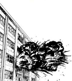 Collapsed Building Art, How To Draw Explosions Manga, Building Explosion Drawing, Manga Impact Frames, How To Draw An Explosion, How To Draw Explosions, Explosion Drawing Reference, Manga Background Reference, Explosion Sketch