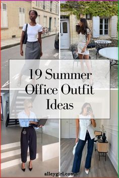 Summer Work Outfits Smart Casual, Work Outfit 2024 Summer, Summer Outfit Smart Casual, Summer Corporate Outfits 2024, Smart Casual Office Wear Women Summer, Outfit Ideas Summer Office, Summer Realtor Outfits For Women, Bussines Woman Outfit Summer, Summer Work Happy Hour Outfit