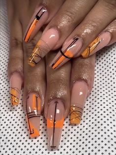 2023 Nails Fall, Structure Gel Nails Design, African Inspired Nails, Dope Nail Designs Almond, Hot Nails Trends 2024, Fall Nail Designs 2023, Dope Nail Designs Swag, Fall Nails Black Women, Fall Nails Black