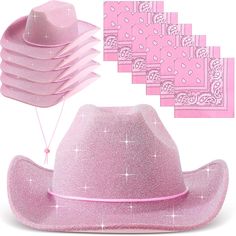 PRICES MAY VARY. Ample Amount: you will receive 6 pieces of cowboy hats for men and 6 pieces of cowboy party paisley bandanas, which are well combined for you to dress up at western themed parties, also enough for you to change and share Reliable Material: these funny hats for women are made of non woven fabric, which are not easy to fade, reliable and durable, can be kept for a long time; Bandanas are made of quality polyester with clear pattern, comfortable to touch Proper Size for Both Men an Cowgirl Theme Bday Party, Retro Cowgirl Birthday Party, Space Cowgirl Birthday Party, Pink Cowgirl Hats, Cowgirl Themed Birthday Party, Disco Cowgirl Party, Glitter Cowgirl, Rodeo Party, Pink Cowboy Hat