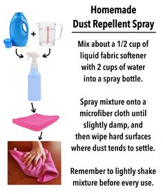 instructions for how to use a dust repellent sprayer on fabric or cloth