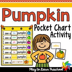 pumpkin pocket chart activity for kids