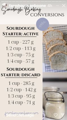 a recipe for bread and milk is shown in this advertise with information about how to make it