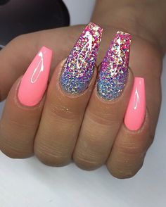 Multi Color Glitter Nails, New Nail Art Designs Trends, Color Glitter Nails, Video Without Watermark, Fashionable Nails, Inspiration Nails, New Nail Art Design, Sassy Nails, Glamour Nails