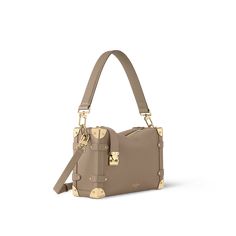 LOUIS VUITTON® - Side Trunk Mm - Taupe Designer Taupe Bag With Detachable Handle, Carryall Mm Louis Vuitton, Louis Vuitton Side Trunk, Louis Vuitton Cite Mm Bag, Louis Vuitton Side Trunk Bag, Louis Vuitton Thick Strap Bag, Louis Vuitton Mm, Sac Louis Vuitton, Louis Vuitton Gifts