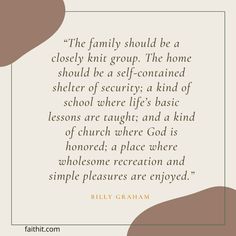 a quote from billy graham about family