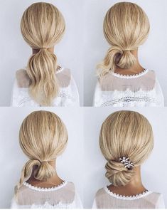 Do It Yourself Updos For Medium Hair, Simple Diy Hairstyles, Low Buns, Hair Bun Tutorial, Homecoming Hair Down, Bridesmaid Hair Updo, Hair St