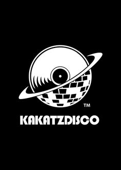 the logo for kaktzidisco is shown in white on a black background