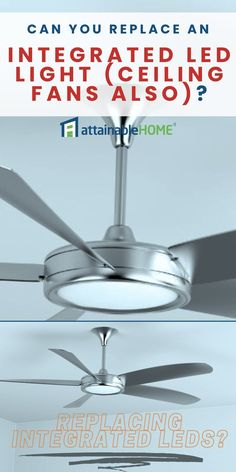 a ceiling fan with the words can you replace an integrated led light ceiling fan also?
