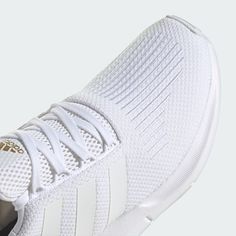 adidas Swift Run 1.0 Shoes - White | Women's Lifestyle | adidas US Adidas Lace-up Running Shoes With Three Stripes, Adidas High-top Sneakers For Running Errands, Adidas Sneakers With White Sole, Adidas Logo Low-top Sneakers, Embroidered Stripes, 80s Throwback, Sporty Wear, Adidas Swift Run, Gender Inclusive