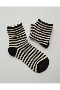 Ribbed, elasticated cuffs/Dressier than your basic cotton sock Cute Crew Socks, Loafer Socks, Loafers With Socks, Socks Aesthetic, Polka Dot Socks, Quarter Socks, White Jeans Men, Aerie Bras, Athletic Fit Jeans