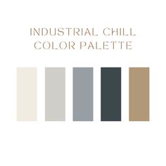 the color scheme for industrial chilli is shown in shades of gray, brown and white