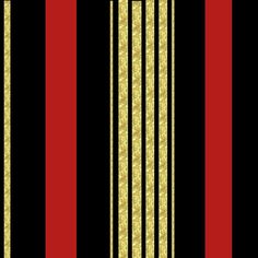 a black, red and gold striped wallpaper with vertical lines in the center is shown