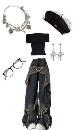 a Y2K Black outfit